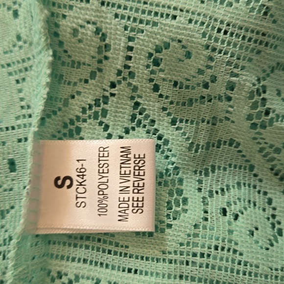 NWT Cleo green lace long jacket Sz S - Picture 7 of 9